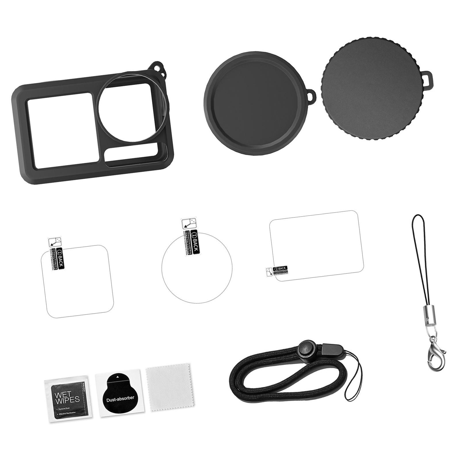 

Waterproof Protective Case For action 5pro Outdoor Cameras Lens Covers With Shock Absorbing Silicone Cover Set