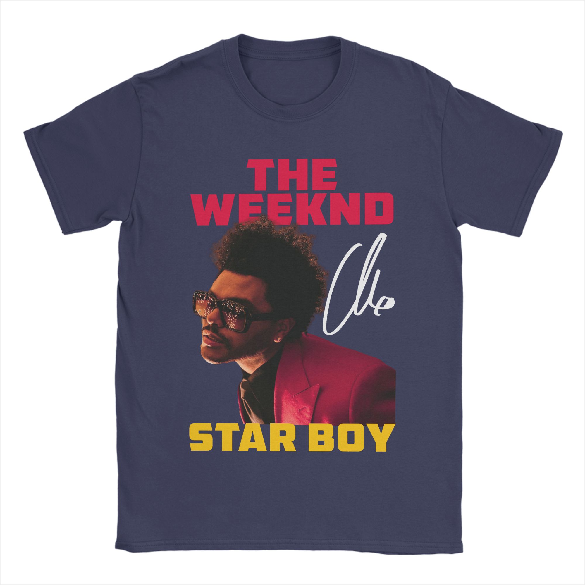 

Vintage The Weeknd TShirt Unisex Crew Neck Cotton T Shirts Short Sleeve Tees Summer Tops XL