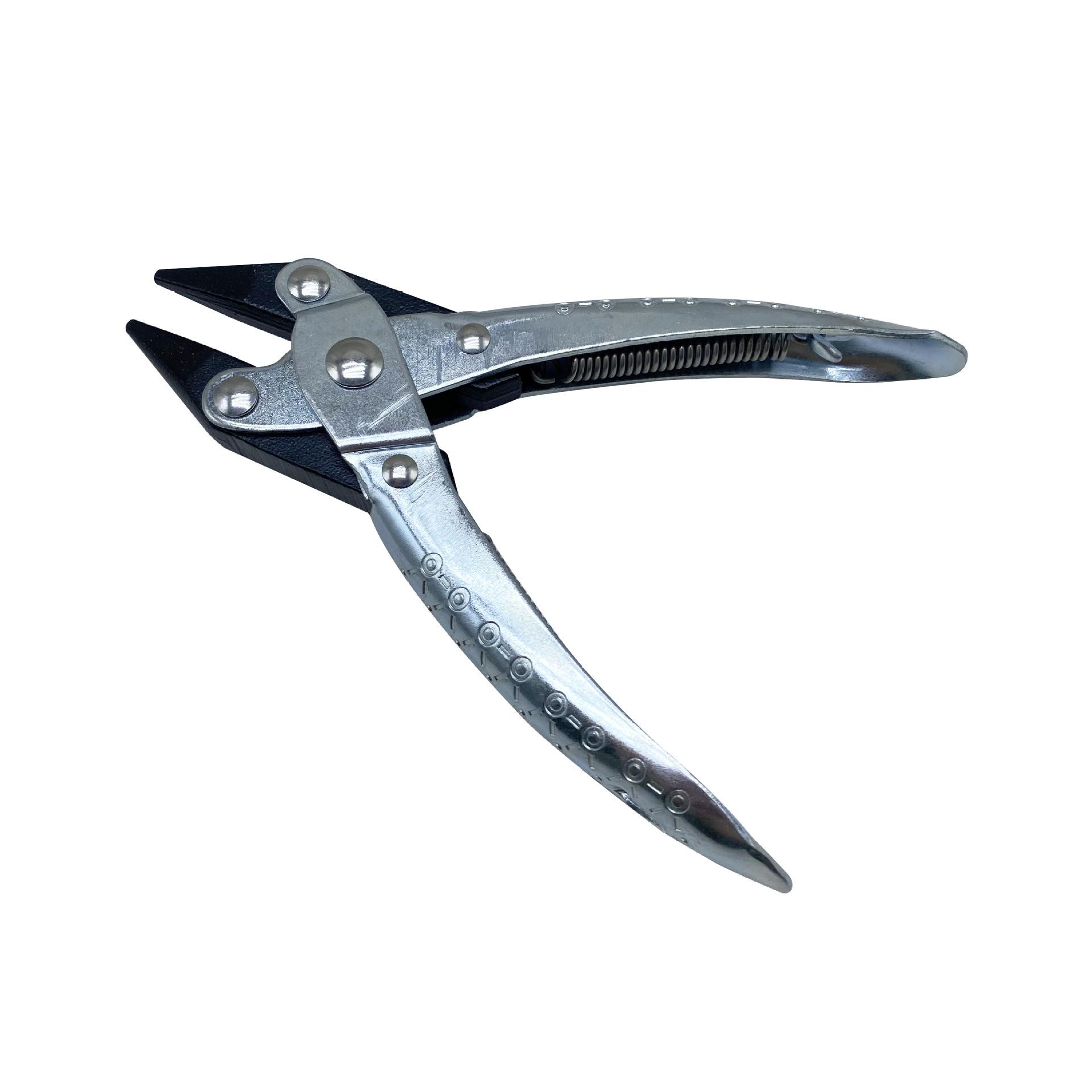 Stainless Steel Plier with Spring for Jewelry Ring Holder Flat Round Plier Tool