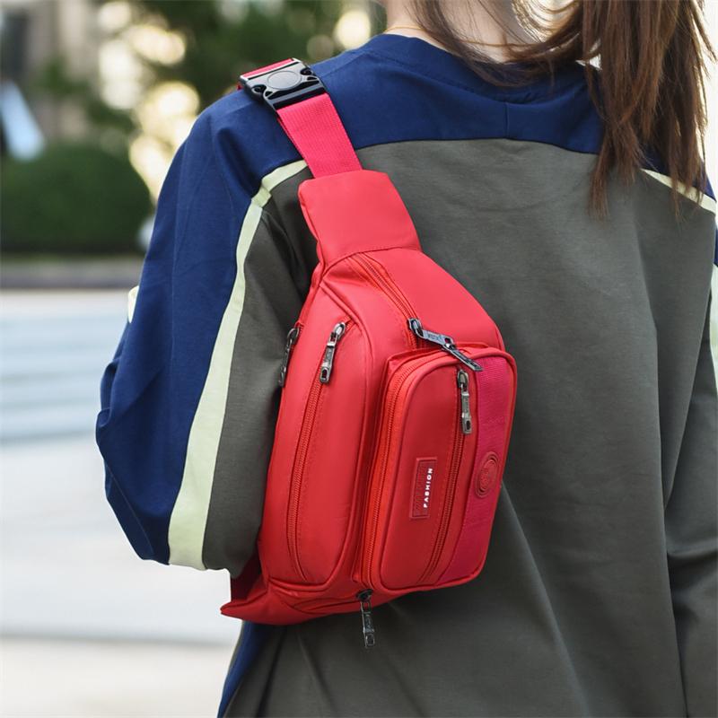 Unisex Multifunctional Waist Bag Large Capacity Waterproof Oxford Business Pack Trendy Crossbody Chest Bag for Travel Work