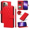 For Oppo A5 Energy 5G (China)/Oppo A5 Pro 4G (Global) Wallet Case Rhombus Leather Phone Cover with Strap