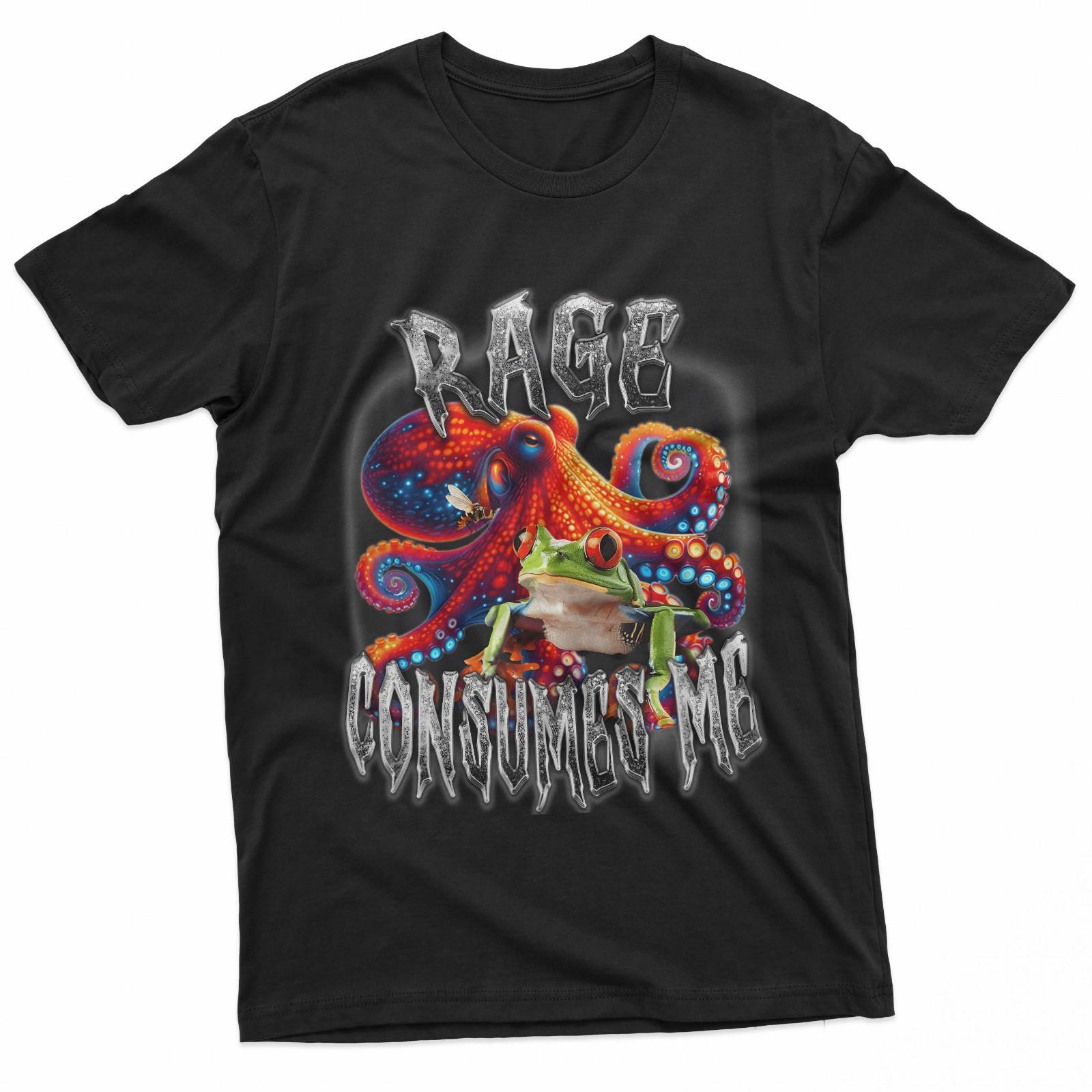 

Rage Consumes Me Horror Frog Horror Retro Y2K Nostalgia T-Shirt 5XL різнокольоровий