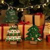 Christmas Party Favors Tree Shaped Gift Bags with Drawstring, Reusable Holiday Fabric Bags, Lightweight Pouches Winter Goodie Storage for Present