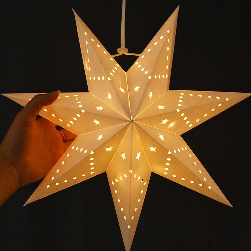 Hollow Star Hanging Pendant Eid Mubarak Ramadan Kareem Decoration Lantern 2025 Islamic Muslim Party Supplies Christmas Birthday