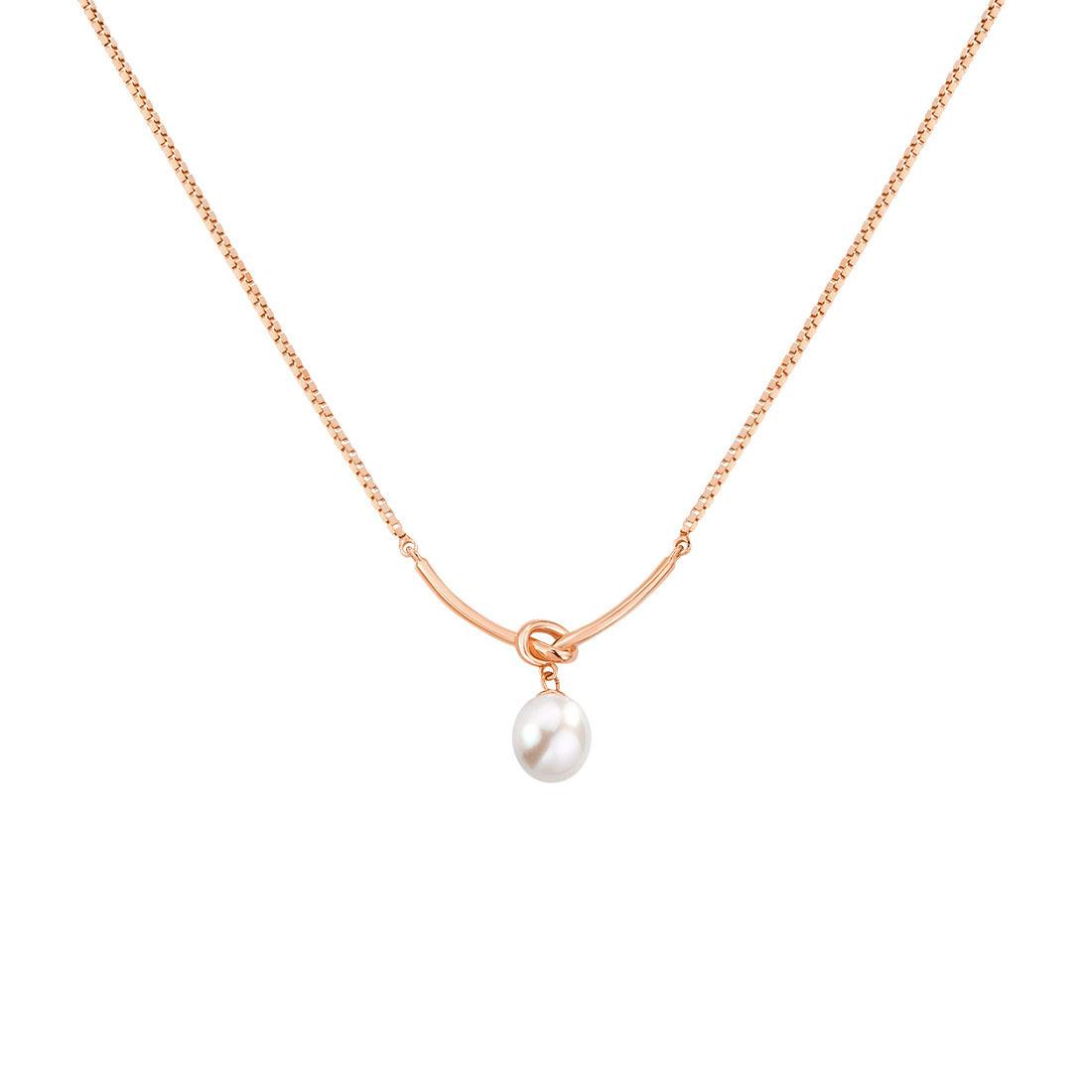 

Жемчужное ожерелье с узлом из стерлингового серебра 925 пробы для женщин летом, легкая роскошь, ощущение высокого класса, цепочка на ключицу нишевого дизайна 40CM