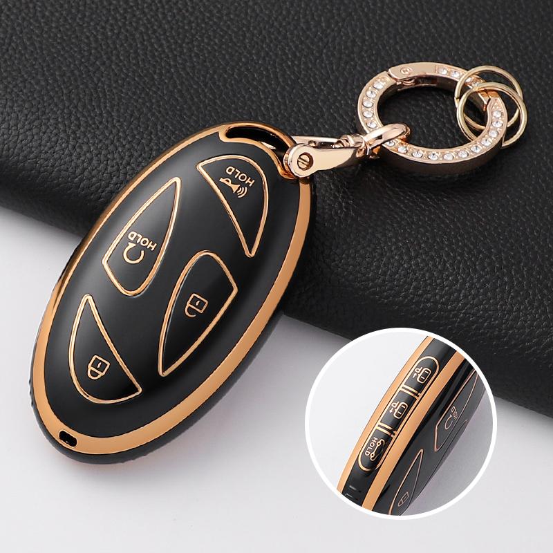 New Fashion TPU Car Key Case Cover Shell Fob For Hyundai Kona Ev Grandeur GN7 IONIQ 6 Protector Keyless Keychain Accessories