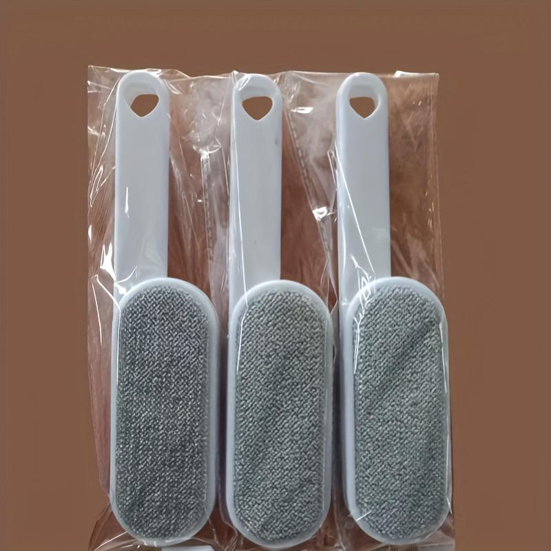 Double-Sided Pet Hair & Dust Brush - Manual Electrostatic Lint Remover, No Electricity Needed, Durable Polypropylene for Clothing, Sofas, Furniture
