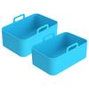 2PCS Air Fryer Silicone Tray Dish Dual 2 Basket Baking Pan Oven Pot Plate Liner Dual Air Fryer Accessories For Ninja Foodi