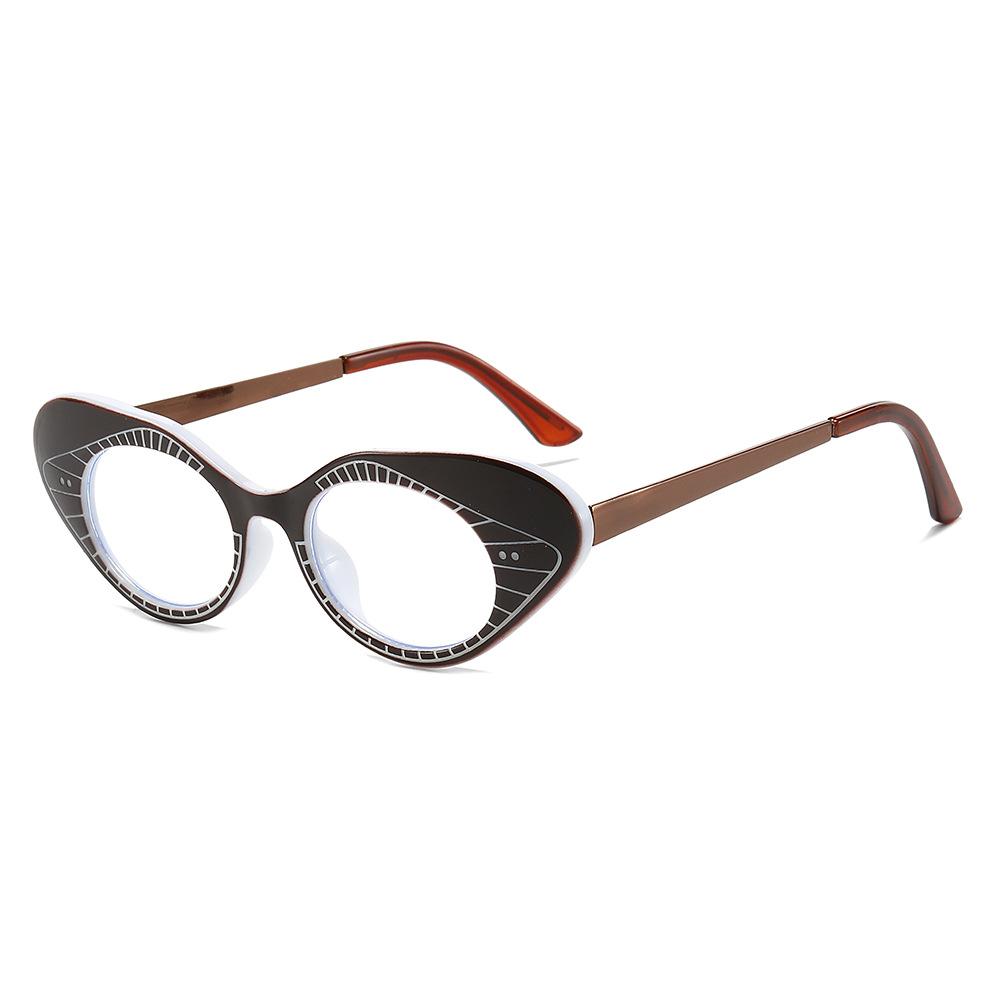 Anti-Blue Light Technology Cat Eye Flat Mirror Simple Glasses Frame Versatile Glasses Frame