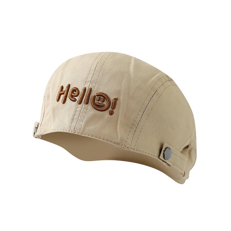 Koreanischer Stil Baskenmütze für Kinder: Leichte, Bestickte, Modische Kappe für Frühling & Sommer