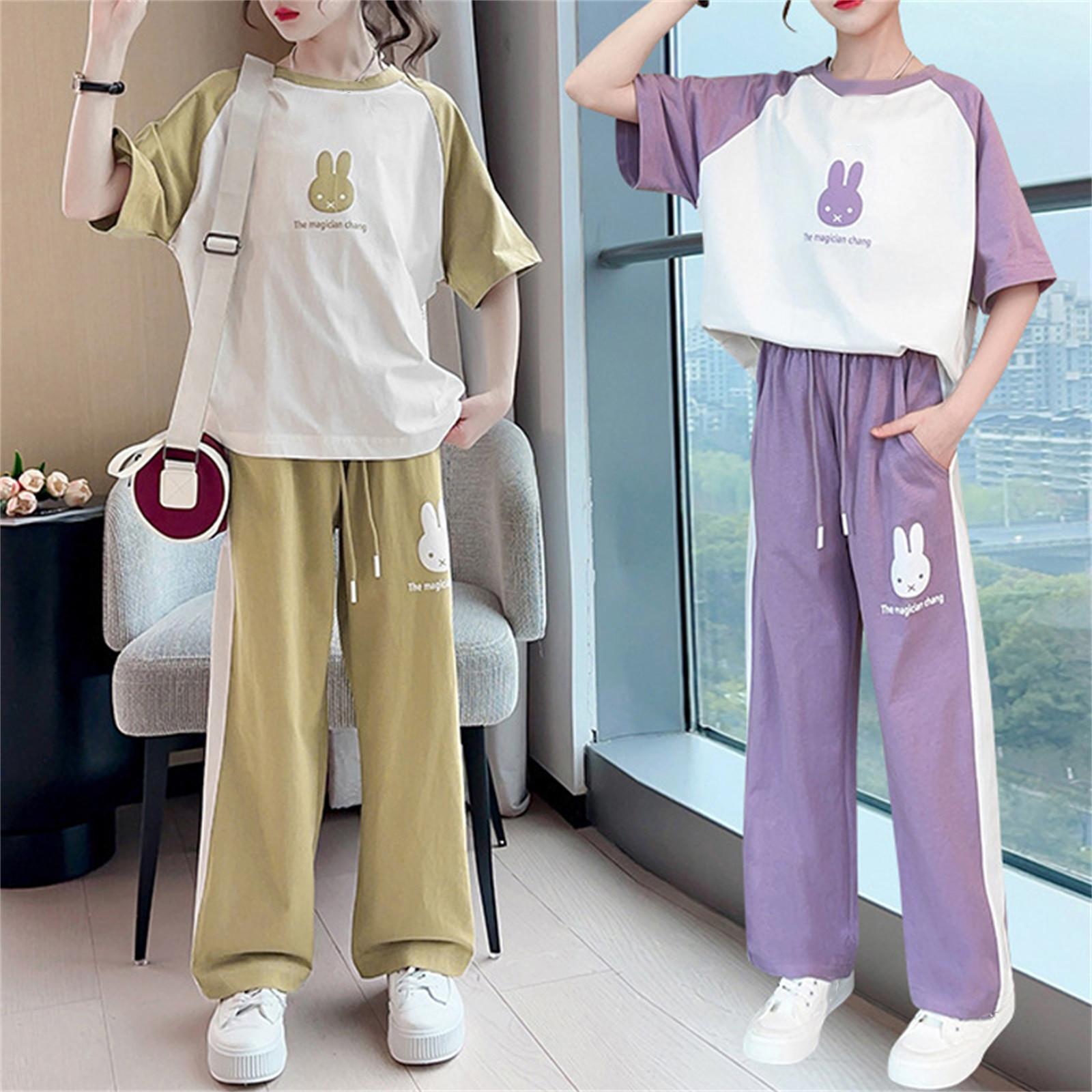 

Одежда для маленьких девочек, детские топы с буквами, футболка, спортивные штаны, комплект одежды для отдыха, универсальная летняя одежда