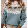 Maglioni a girocollo a maniche lunghe per autunno e inverno, moda donna