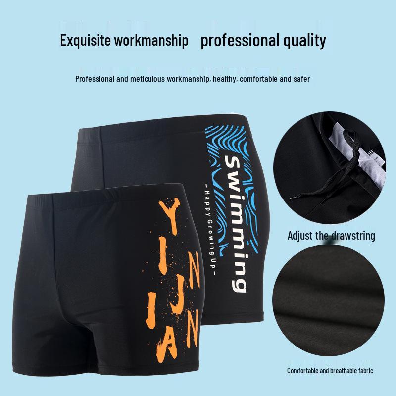 Herren Schnelltrocknende Badehose mit eckigem Bein, Elastisch, Bequem & Atmungsaktiv, Übergröße, Stil 2025