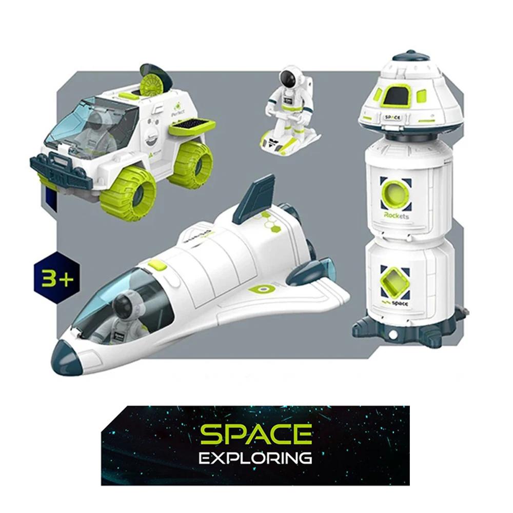 Puzzle Acousto Optic Space Toys Space Model Air Force Shuttle Space Station Rocket Aviation Series Toys Forkids Christmas Gift