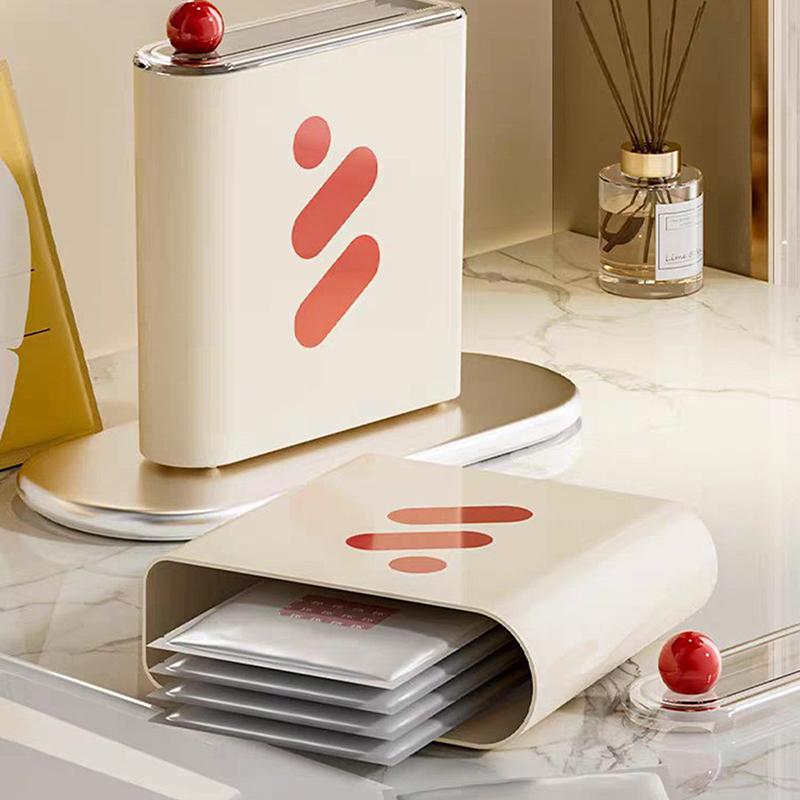 Sheet Mask Storage Box Home Refrigerator Facial Mask Fresh-Keeping Box Dust Cosmetics Organizer Box Sealed Moisturizing Box