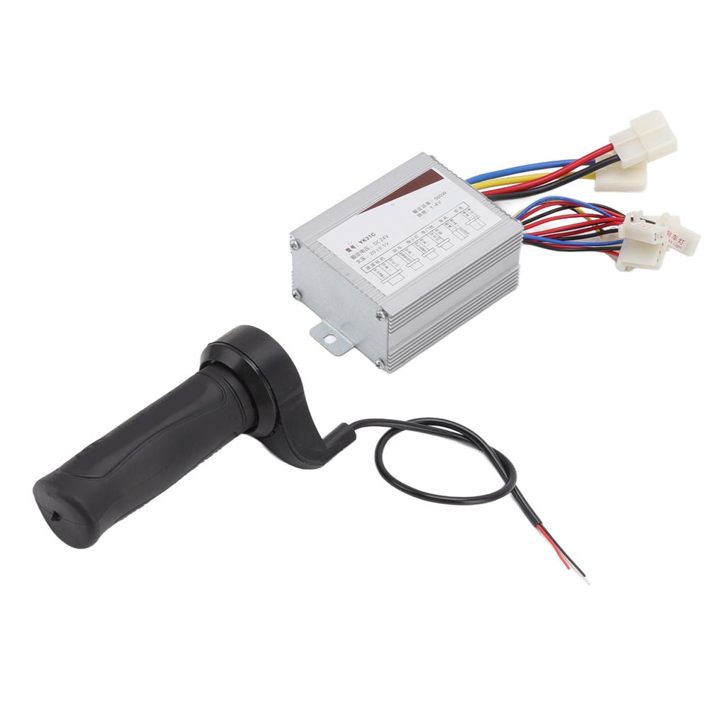 24V 500W Motor Brushed Controller with Throttle Twist Grip Low Noise for Wind Turbine Scooters