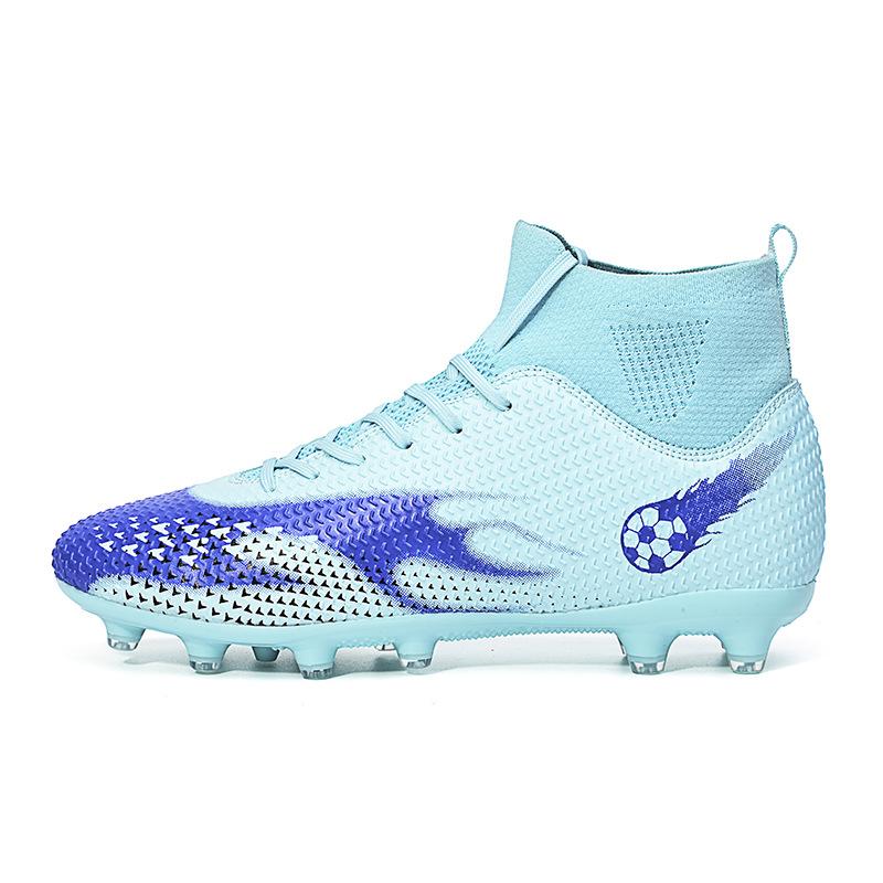 High-Top Football Shoes Tf Broken Nails Artificial Turf Ag Nails Leather Feet Boys And Girls Children And Adolescents Students Training Shoes