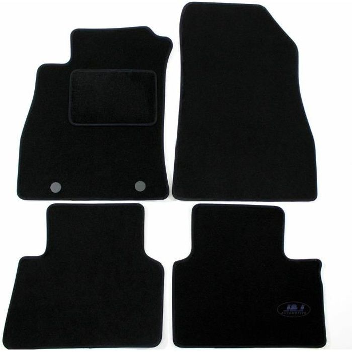 Tapis de Sol Noir Velours - J&J AUTOMOTIVE - Nissan Juke 2010-2018 - Sur Mesure - Antidérapant - Imperméable
