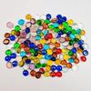 50PCS Mini Glass Gems,Mixed Colour Mancala Stones Flat Bottom Marble Beads for Home Decorative Art Craft Vase Filler(0.5"~0.7")