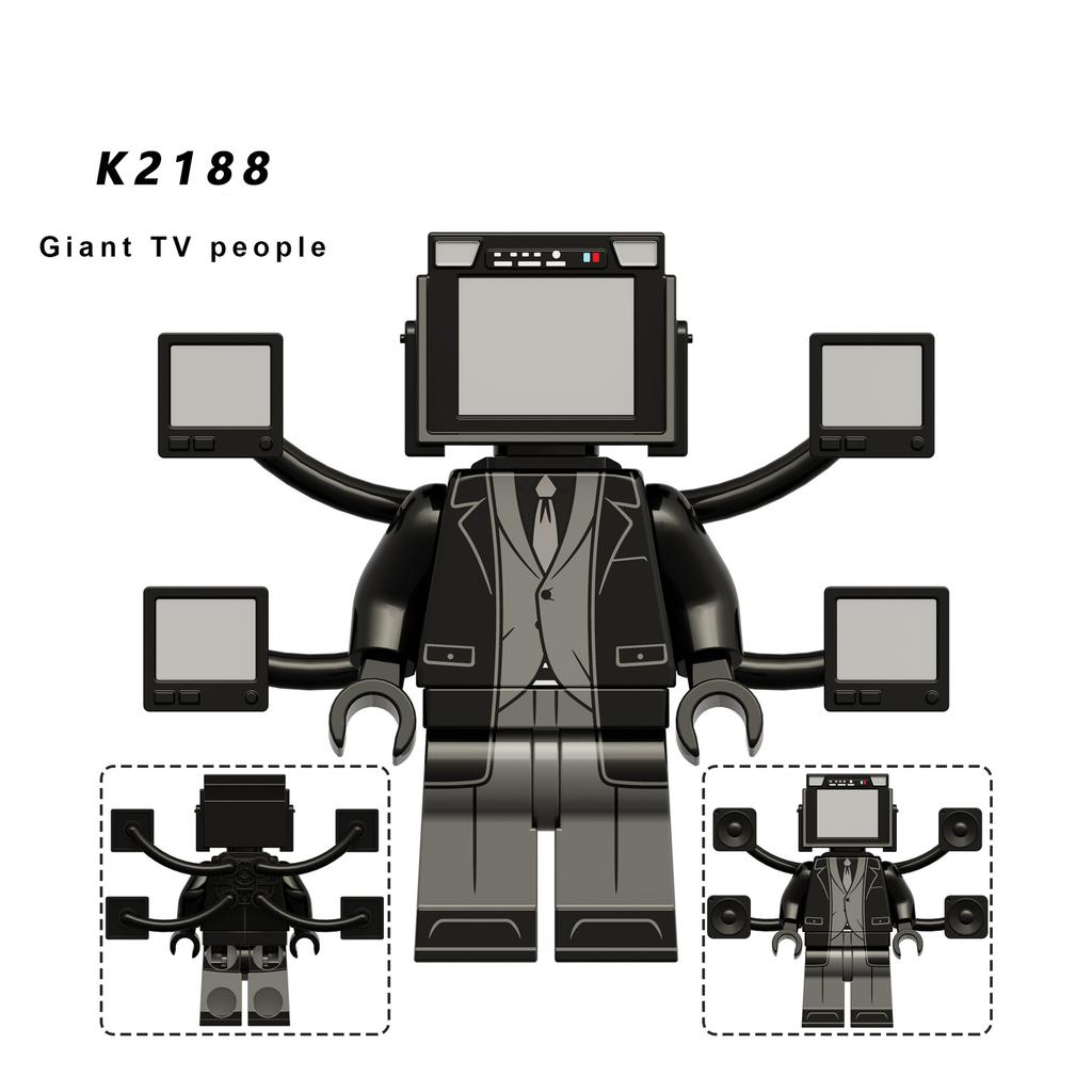 Skibidi Toilet Man Minifigures Anime TV Man Mini Figure Doll Building Blocks Bricks Childrens Adult Kids Christmas Birthday Toy Gifts