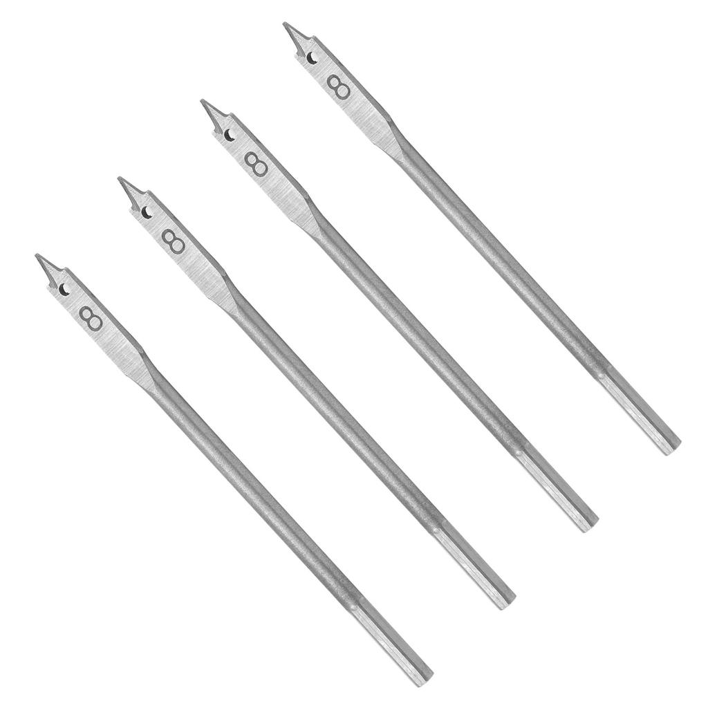 4Pcs Spade Drill Bit High Carbon Steel Wood Hole Saw Cutter Woodworking Tool 8mm