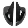 Pair Rr View Mirror Protective Covers Left Right Snap In Replacement for MK6 2018+(Glossy Black )
