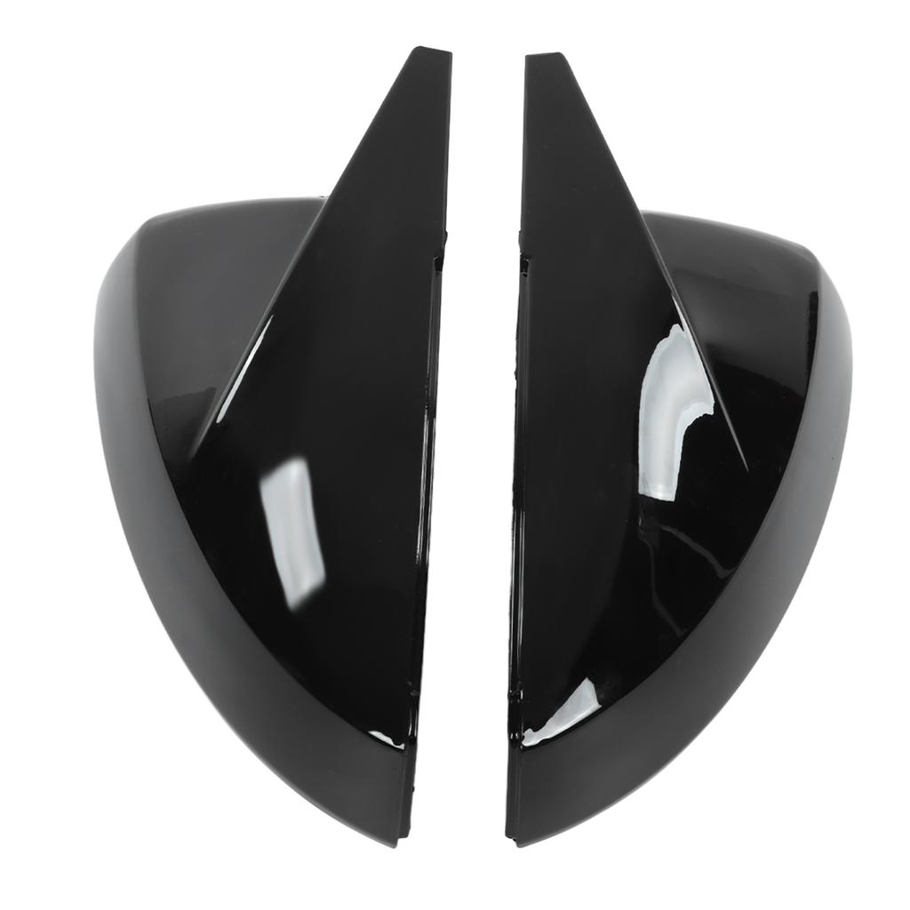Pair Rr View Mirror Protective Covers Left Right Snap In Replacement for MK6 2018+(Glossy Black )