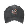 Artistic Dolphin Baseball Cap Washed Cotton Adjustable Casual Outdoor Trucker Hat