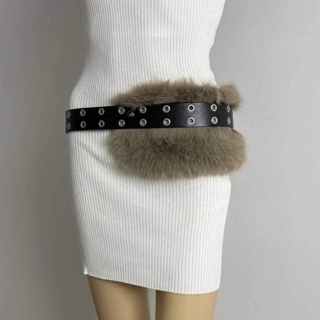 Gothic Waist Belt Stylish Furred Waist Chain Belt Elaborate Chain Belly Chain for Dress Cowboy Belt Waist Chain