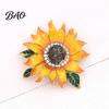Coats Decorative Brooch Rhinestone Sunflower Brooch, Floral Lapel Pin for Men Metal Flower Women, Jewelry Accessory Dresses Scarves Jackets