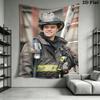 Chicago Fire Wall Tapestry Aesthetic Wall Hanging Printed Fabric Blanket Decorative Tapestries for Bedroom Living Room Home Decor