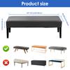 Stretch Bench Cover PU Dining Bench Cover Thick Furniture Protector Slipcover Dustproof Piano Bench Seat Cover Anti-Dust