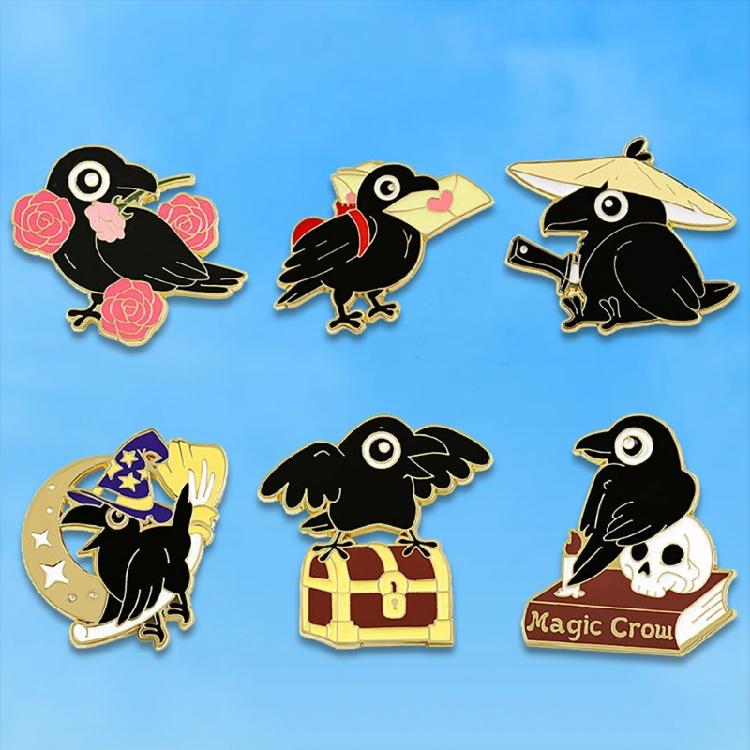 Fashionable Sophisticated Crow Brooch Versatile Jewelry Accessory Portable for Apparel and Headwear Daily Use Items