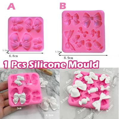 1 Pcs Cake Decoration Tools, Pastry Kitchen Baking Accessories, Bowknot Resin Art Mold, Silicone Mold