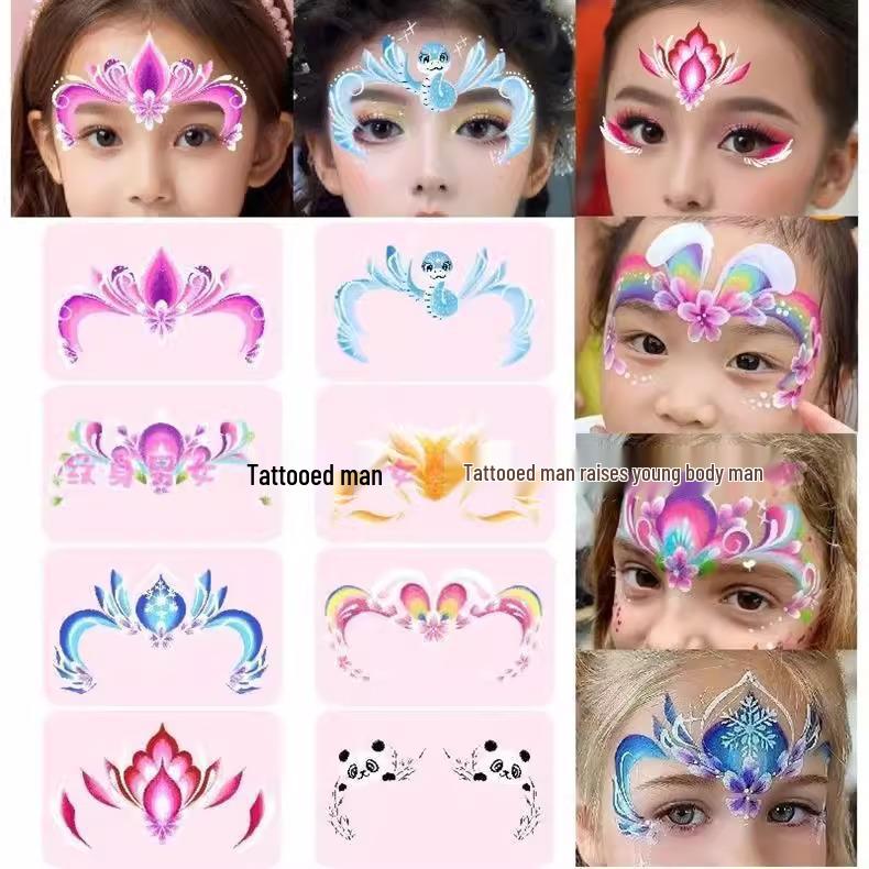 

24 листа Эксклюзив для новичков: Милые наклейки на лоб принцессы Эльзы для выступлений, для детей