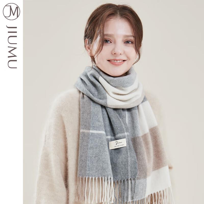 

JIUMU Women s Plaid Warm Scarf One Size