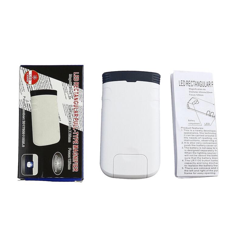 Portable LED Rectangular Folding Magnifying Glass