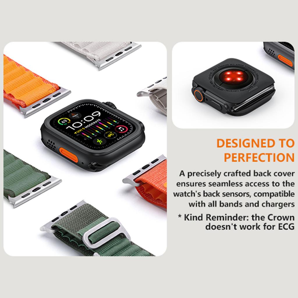 Case For iWatch Ultra 2 3 Metal Shell PC Back Cover For Apple Watch Case Series 11 10 9 8 7 Se 6 45mm 44mm Change To Ultra 49mm