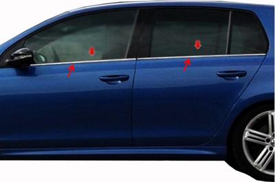 Glass Molding (4 Pcs, Stainless Steel) OmsaLine - Italian Stainless Steel for Volkswagen Golf 6