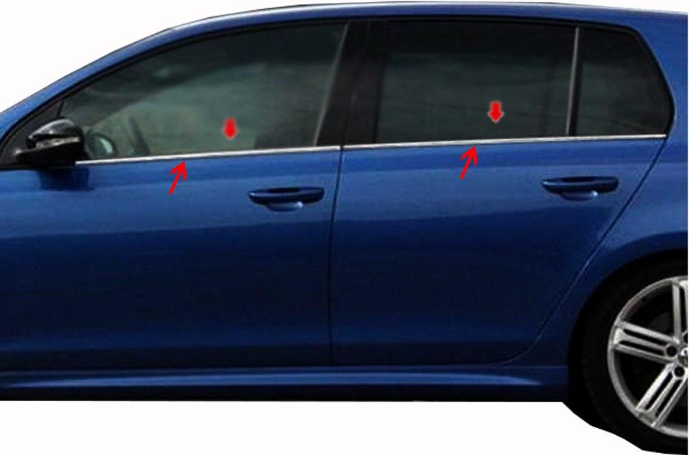 

Молдинг скла (4 шт, нерж) Carmos - Турецька сталь для Volkswagen Golf 6