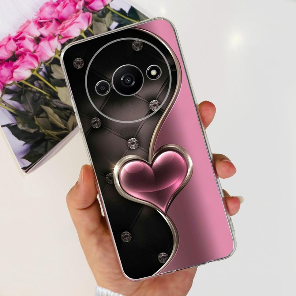 For Xiaomi Redmi A3 4G Case Fashion Girl Cartoon Print Soft Silicone Back Cover For Redmi A3 6.71" Shockproof Phone Case Funda