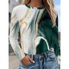 Camiseta de Manga Larga con Estampado 3D Navideño para Mujer Cuello Redondo Manga Larga Otoño Ropa de Animales Ropa Regalo Festivo Camiseta de Moda para Fiesta