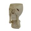 Halloween Skull Flower Pot No See Speak Hear Creepy Skull