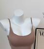 Slim-Fit Women's Camisole with Built-In Bra Pads – Anti-Expansion, Chest-Enhancing Inner Wear for Summer.