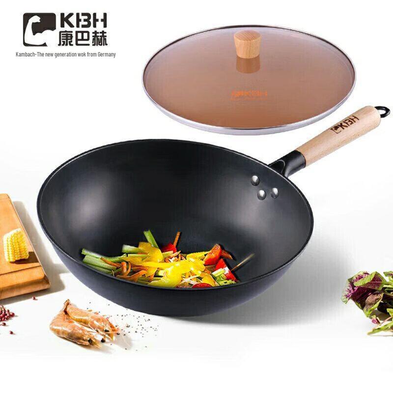 Kangbach 32cm Cast Iron Wok