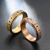 1Pc Stainless Steel Spinning Rotating Rings For Women Men 6MM Rotatable Design Moon And Star Design Fashion Ring Finger Jewelry
