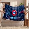 Chicago Cubs Flannel Blanket, Custom Name Text Personalized Soft Throw Blanket Home Decor Gift