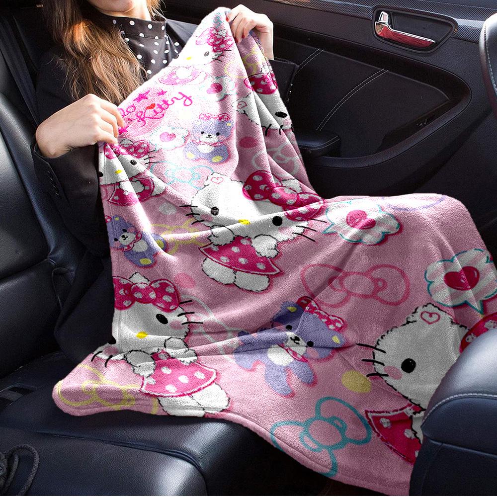 1pc Hello Kitty Themed Decorative Blanket - Seasonal Home Decoration, Soft and Comfortable, Machine Washable, Suitable for All Ages, an Idea