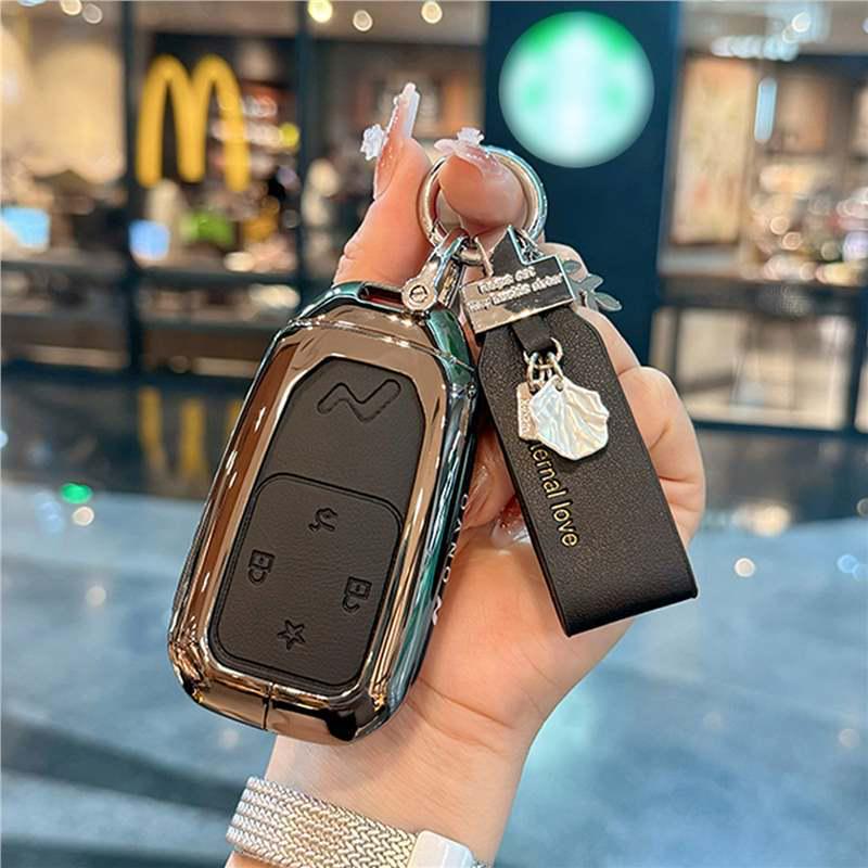 Lide L90/L60 Car Remote Leather Metal Protective Key Cover with Buckle