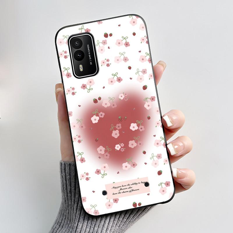 Printed Phone Case For Nokia XR21 Coque Capa Soft Silicone Black Shell Cover Cute Flower Cartoon Casing Fundas